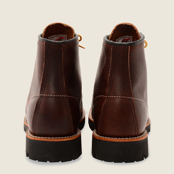 Red Wing Heritage Boots Dark Brown - Red Wing Mens Roughneck - 6-inch Oil-slick Leather - WIKEJ-1530